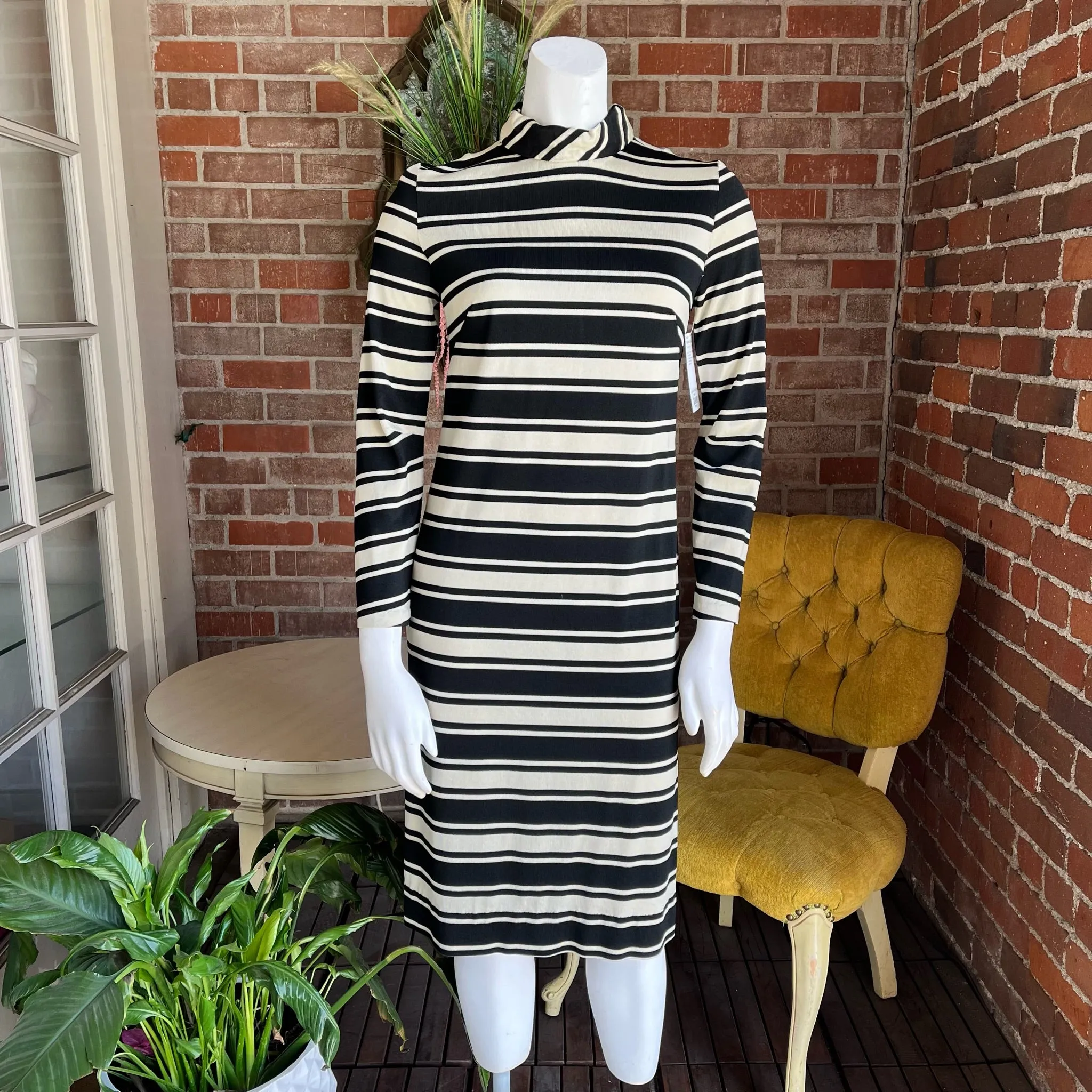 1960s Acrylic Striped Dress