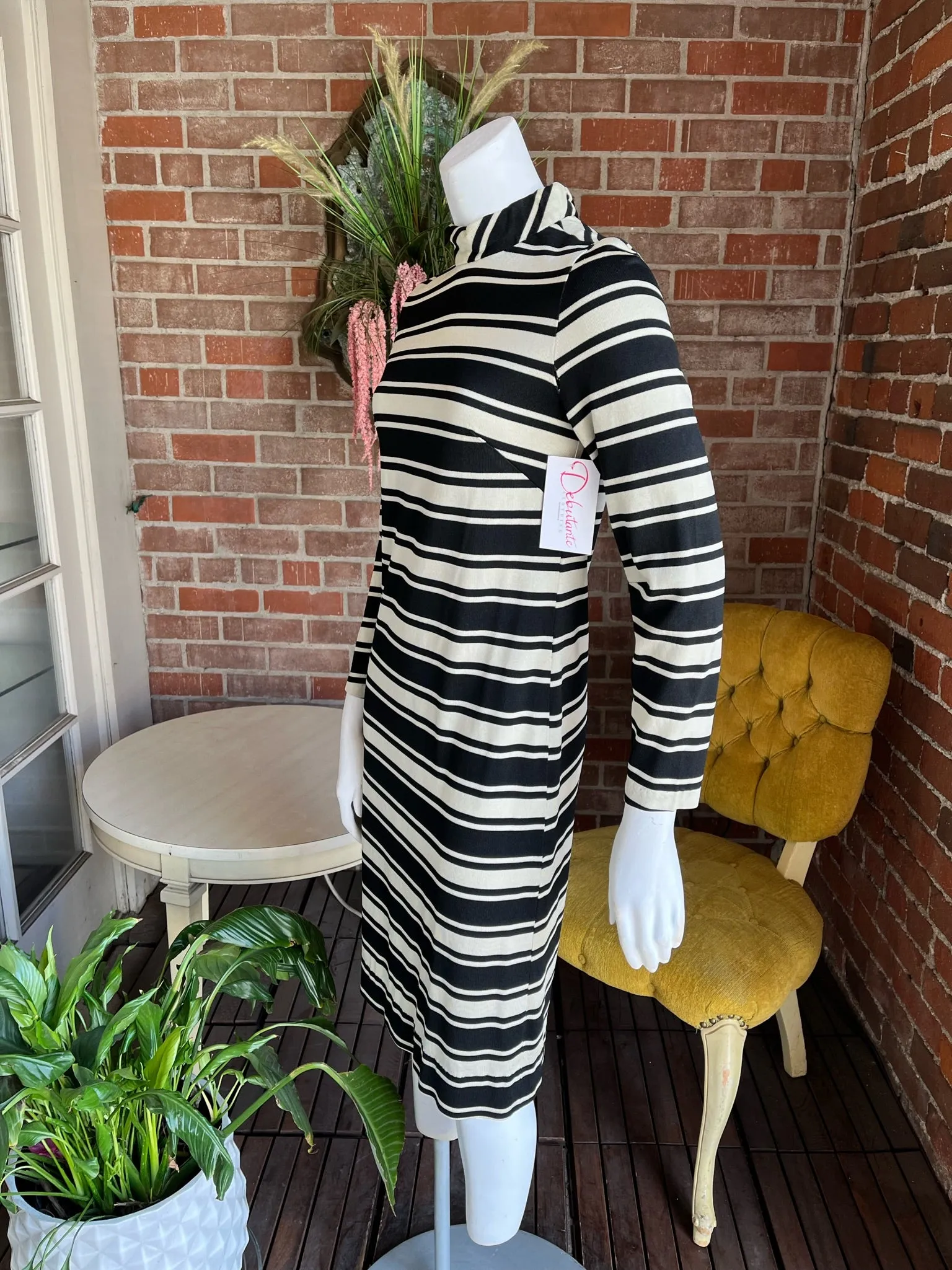 1960s Acrylic Striped Dress