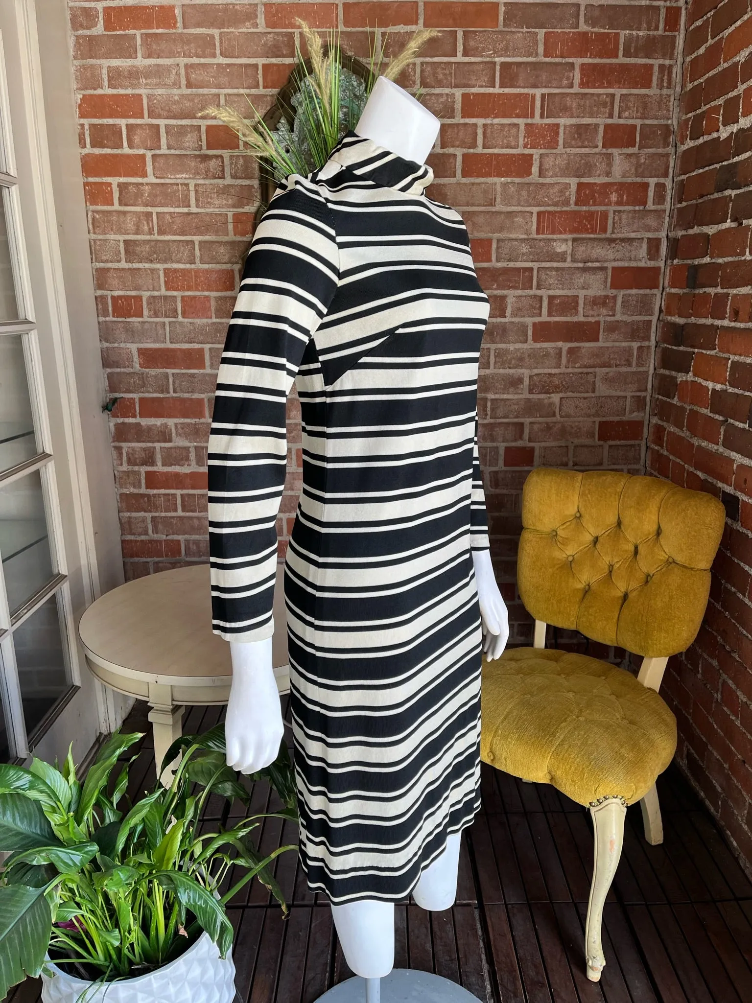 1960s Acrylic Striped Dress