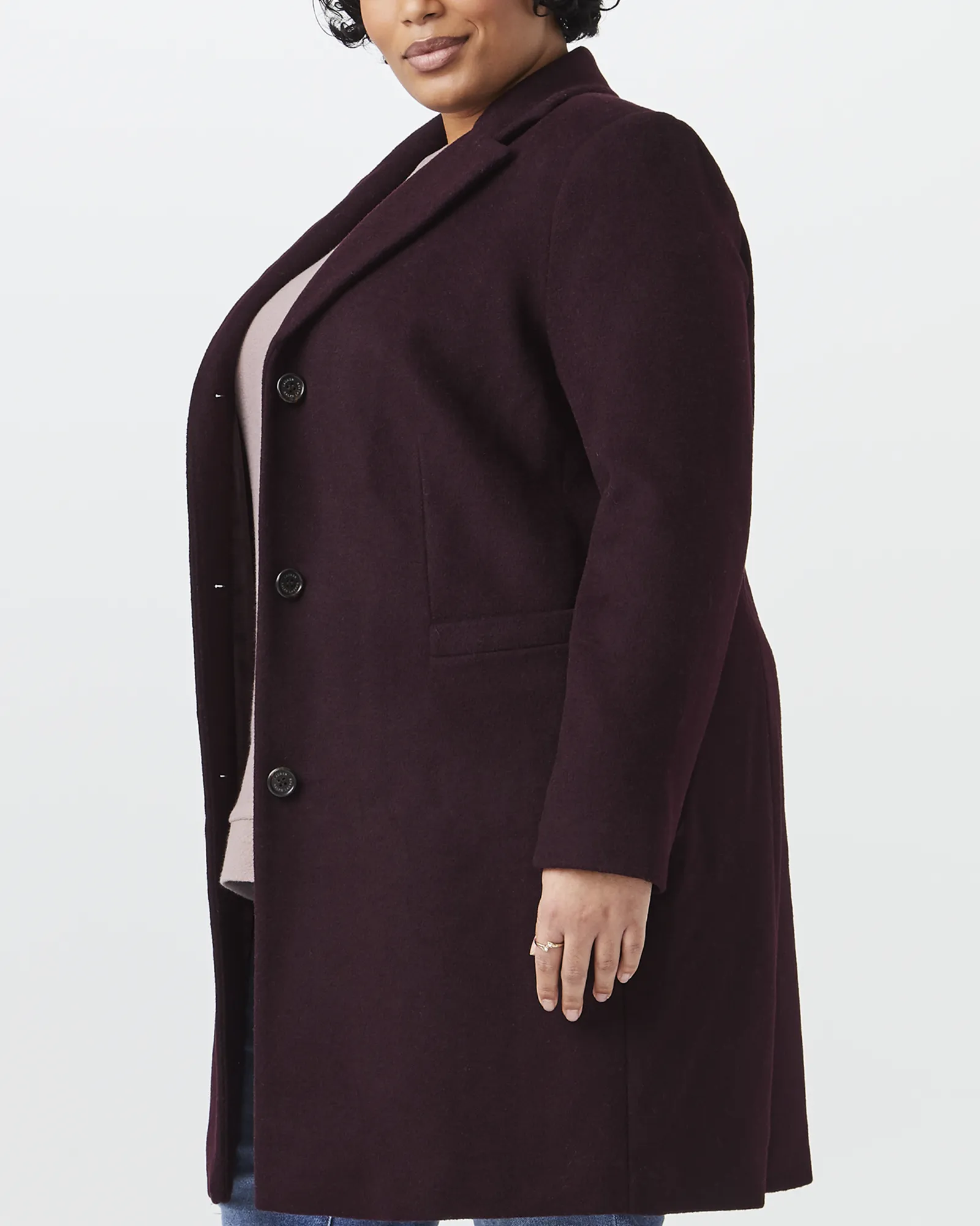 Beatrice Wool-Blend Jacket | Burgundy