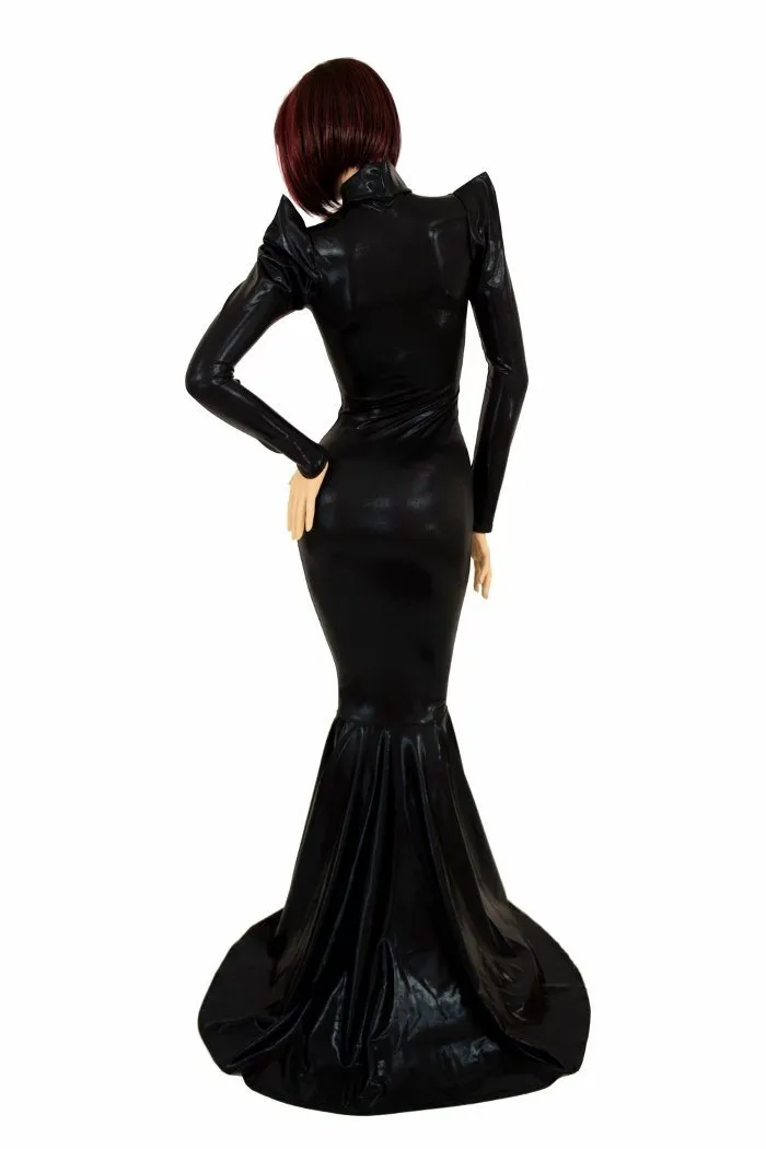 Black Mystique Turtle Neck Gown