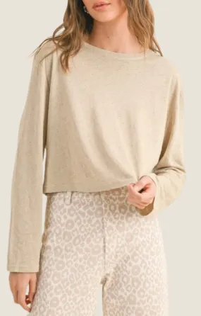 Brinley Taupe Long Sleeve Top