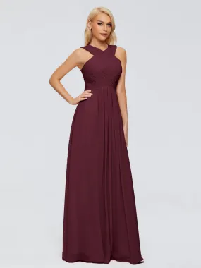 Cabernet Bridesmaid Dresses Aliyah Charming A-Line Straps Chiffon Bridesmaid Dresses