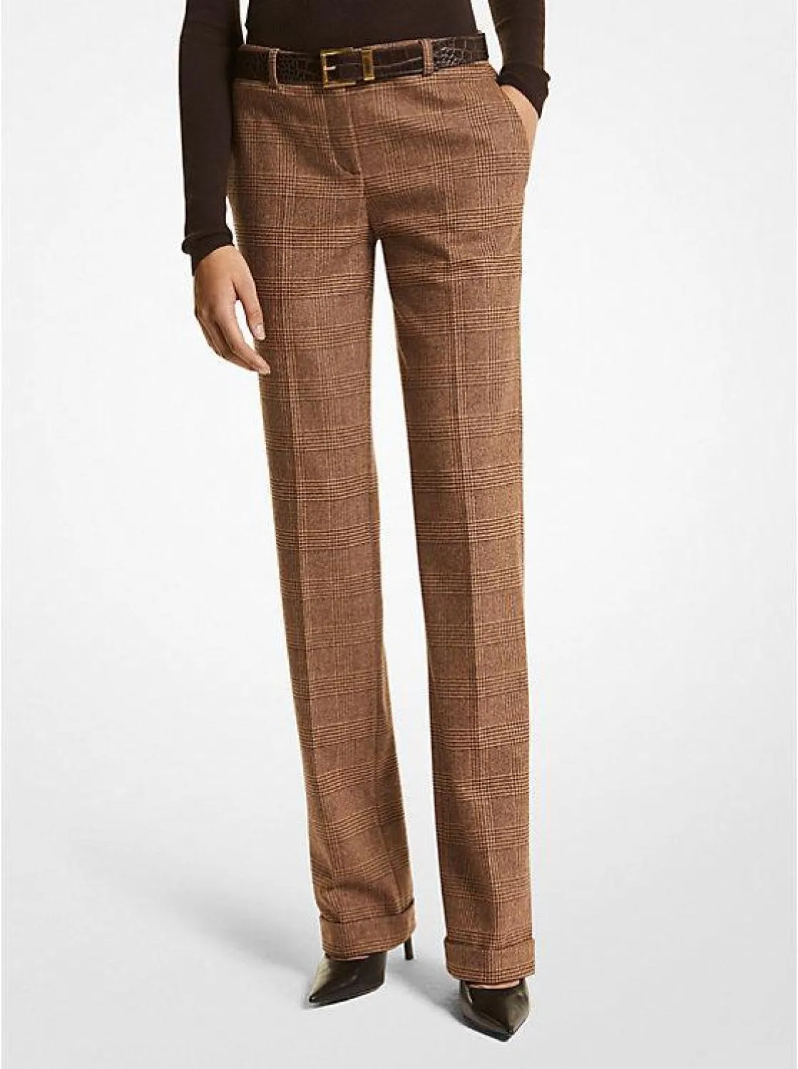 Carolyn Glen Plaid Stretch Flannel Trousers