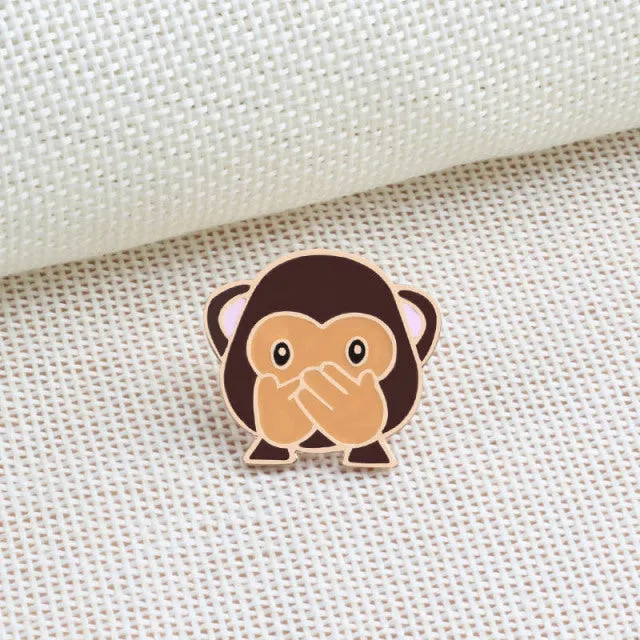 Cartoon Animal Enamel Pins Jackets