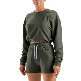 Cozy Crop Crewneck - Green