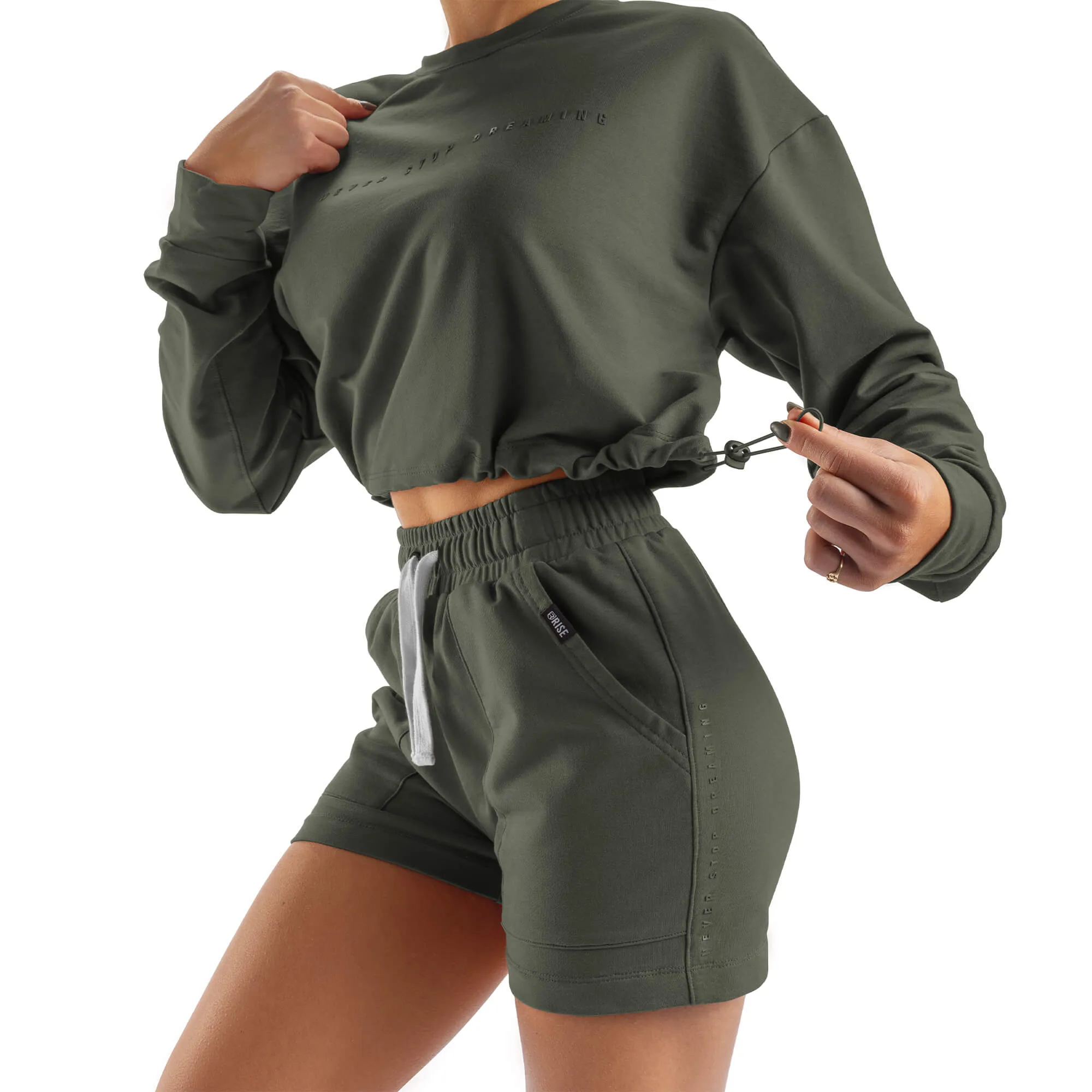 Cozy Crop Crewneck - Green