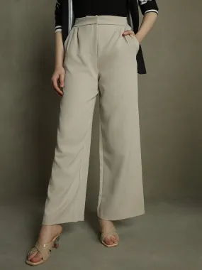 DL Woman Khaki Flared Trousers