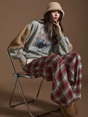 E3648 Fur Printed Sweatshirt