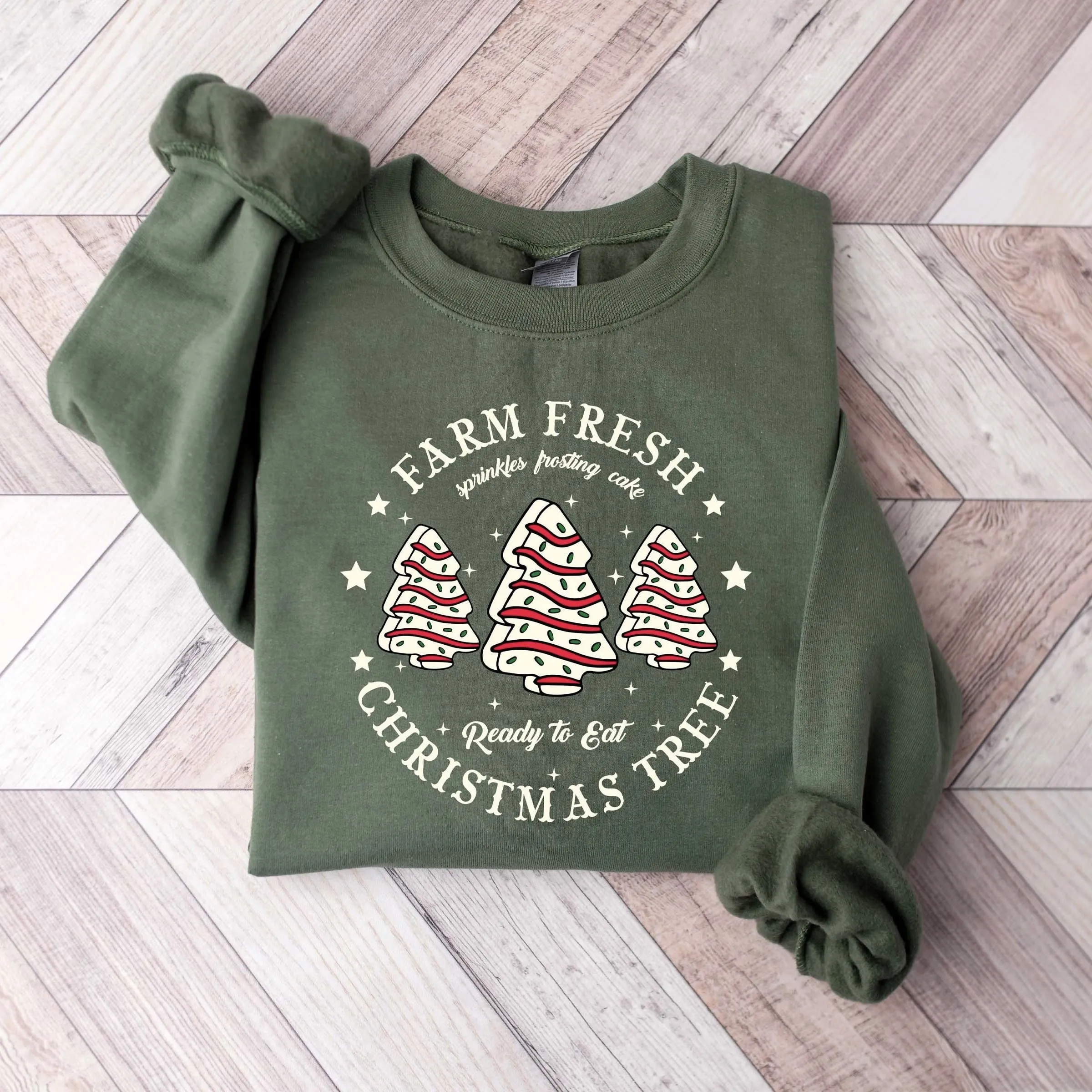 Farm Fresh Christmas Tree Sweatshirt – Festive Holiday Graphic