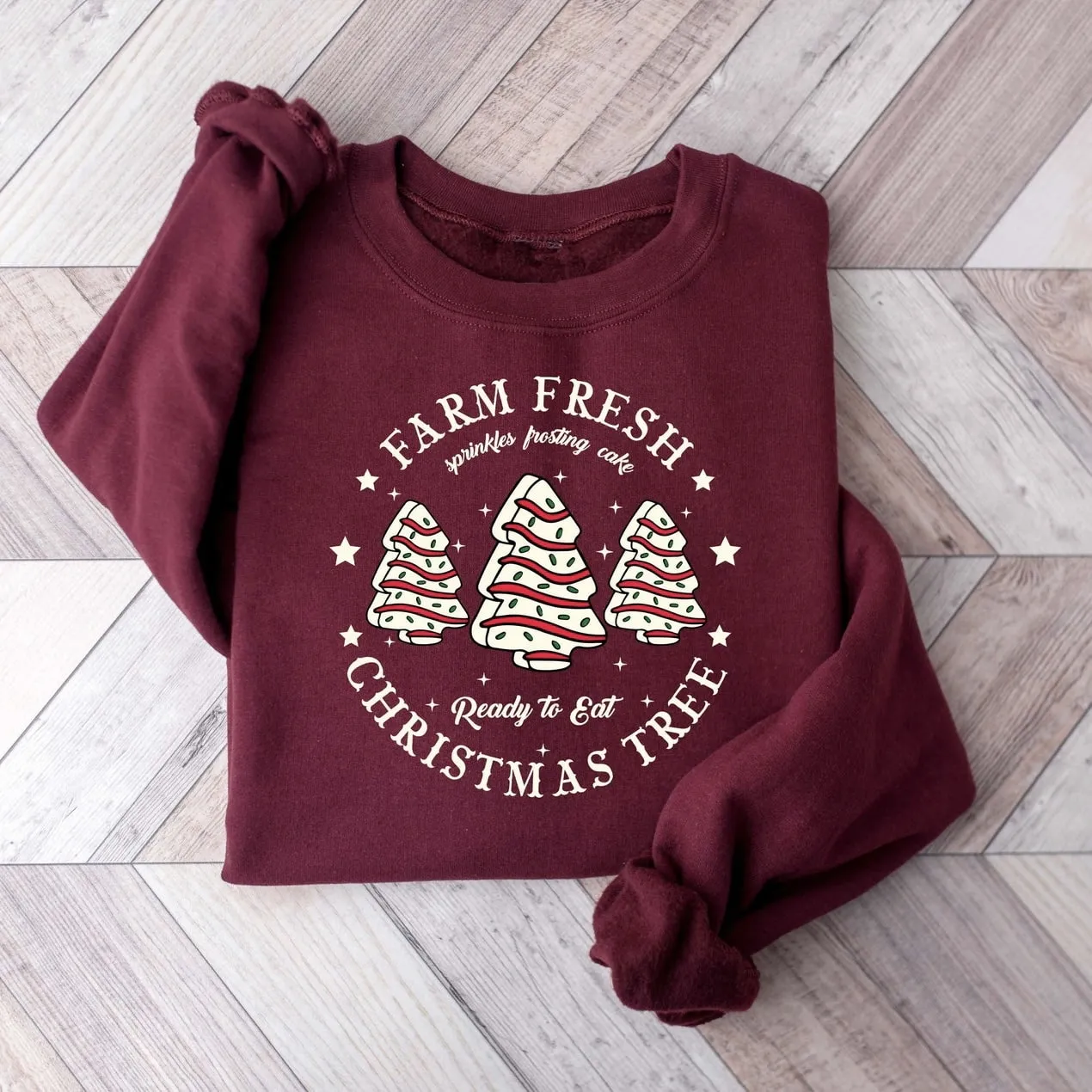 Farm Fresh Christmas Tree Sweatshirt – Festive Holiday Graphic