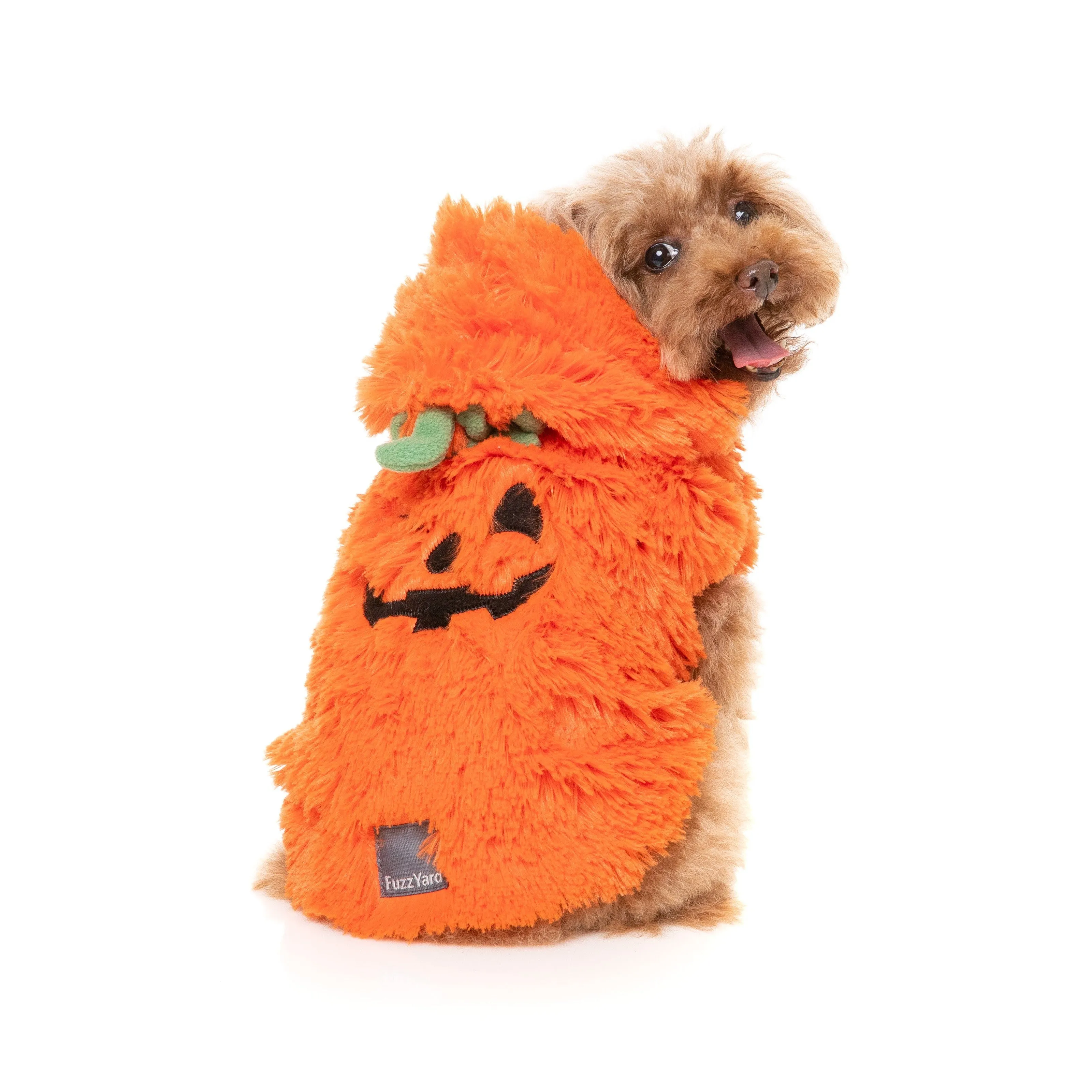 FuzzYard Halloween Dog Apparel Pumpkin Head Hoodie Size 1***