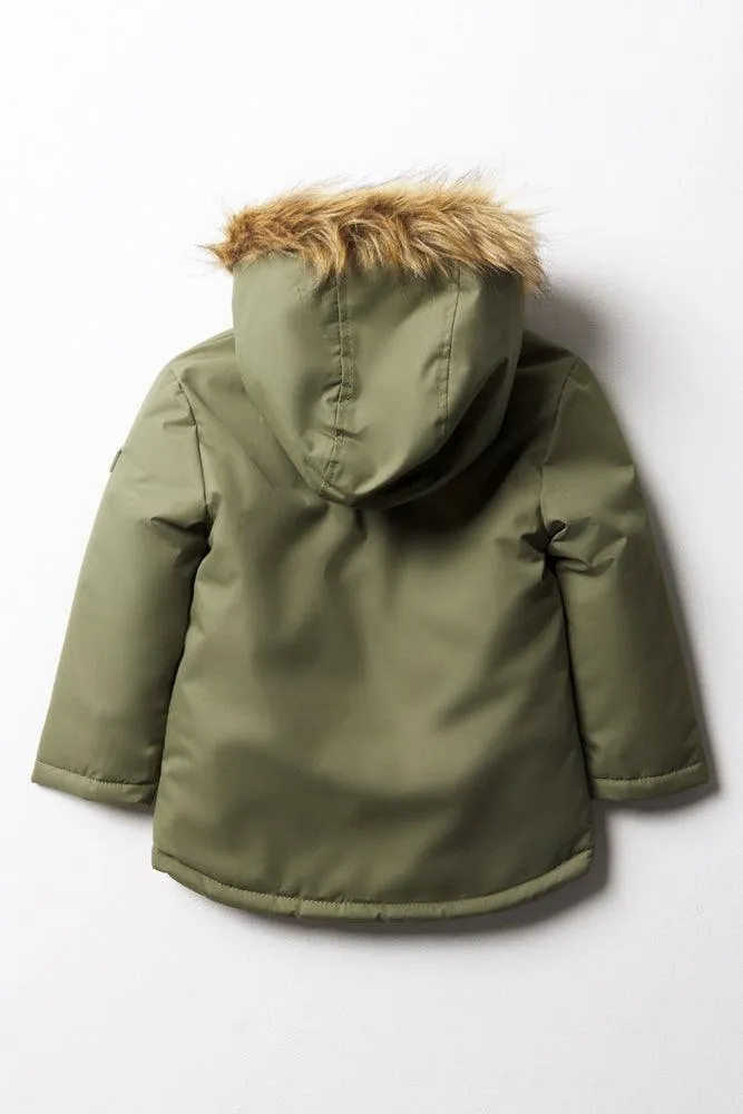 Hooded Parka Jacket Green