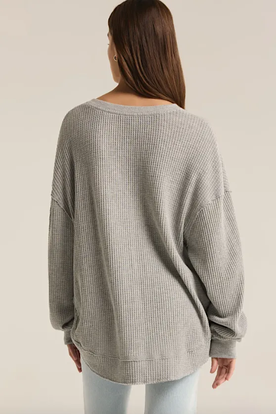 jax cozy waffle henley