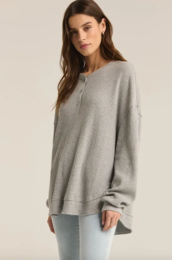 jax cozy waffle henley