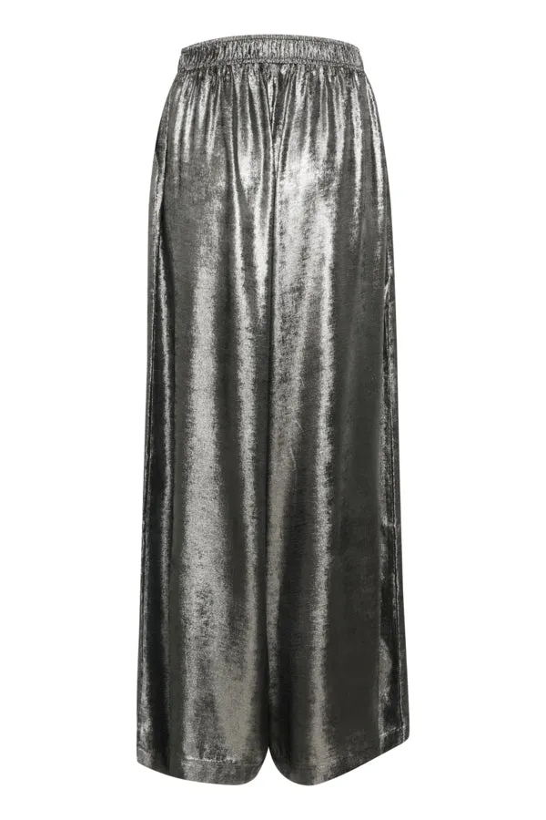 KAFFE Lorina Wide Pants in Sliver