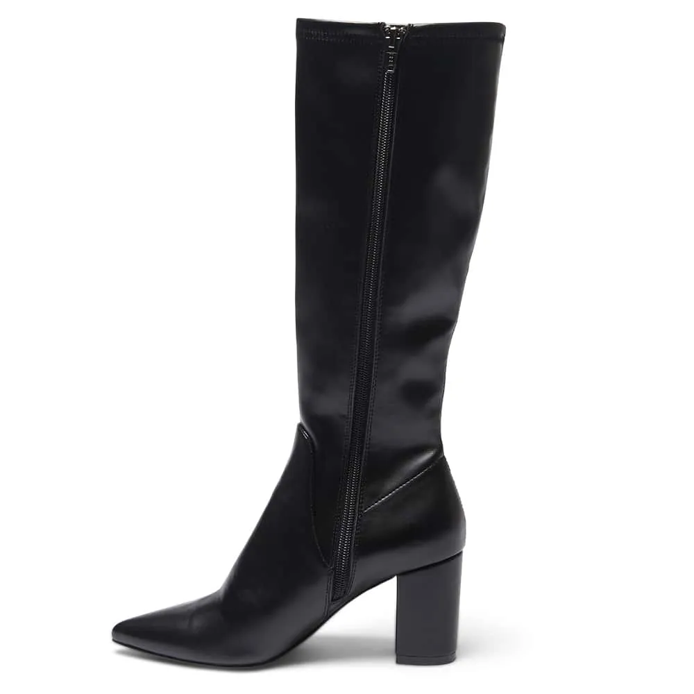 Kendall Boot in Black Smooth