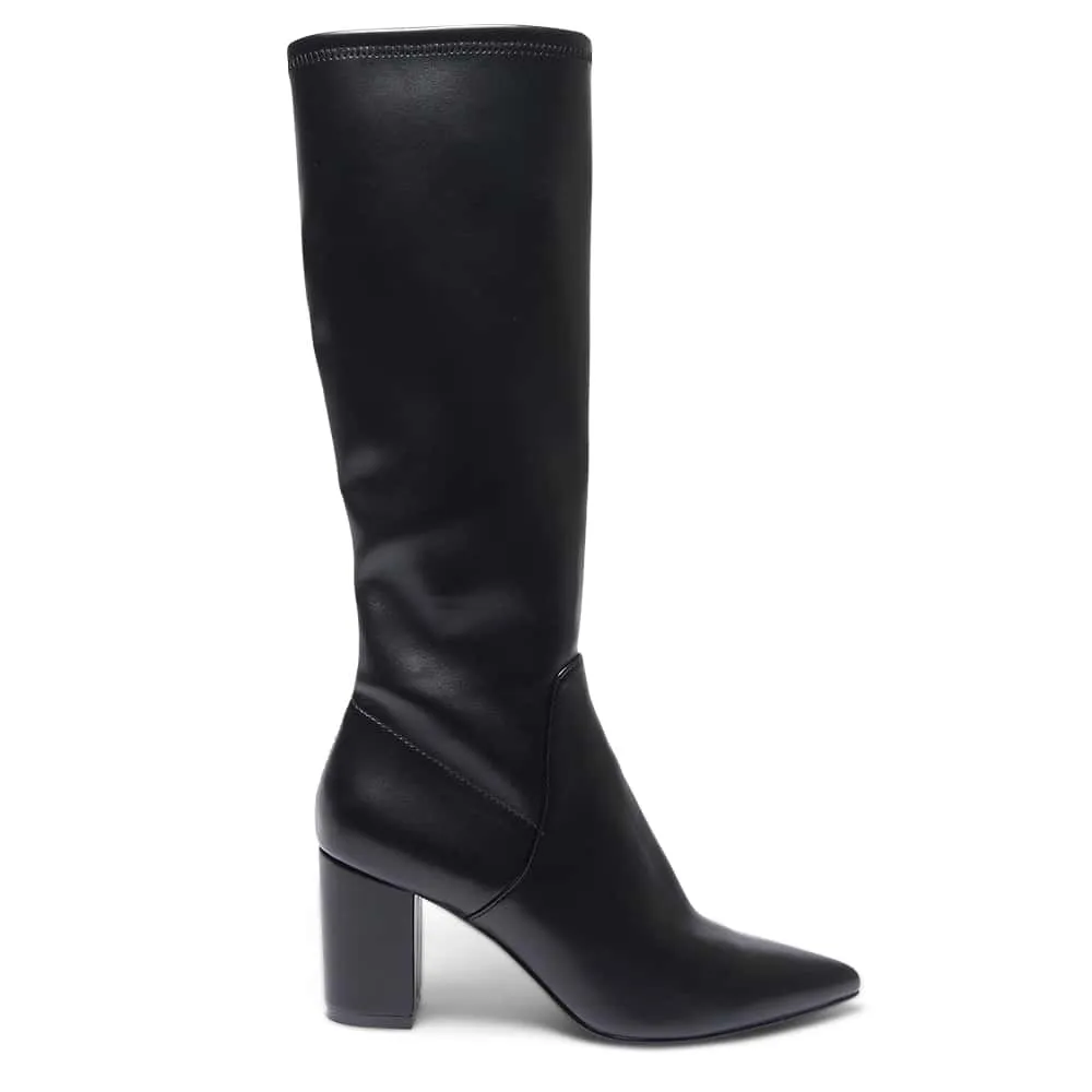 Kendall Boot in Black Smooth