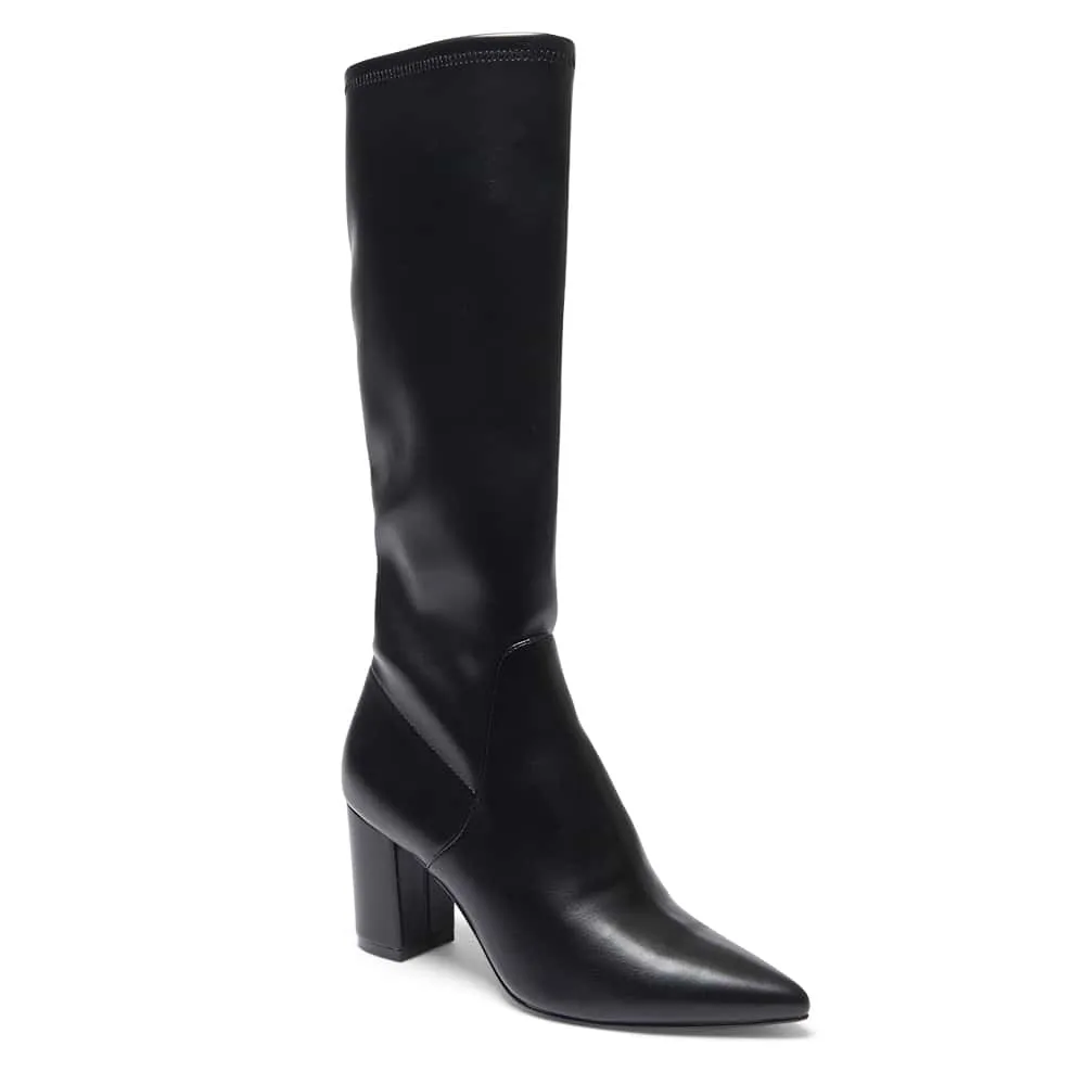 Kendall Boot in Black Smooth