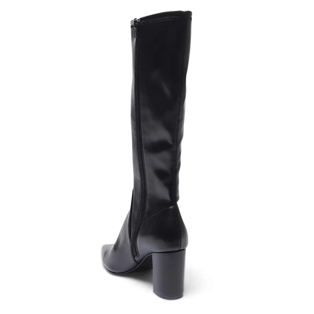 Kendall Boot in Black Smooth