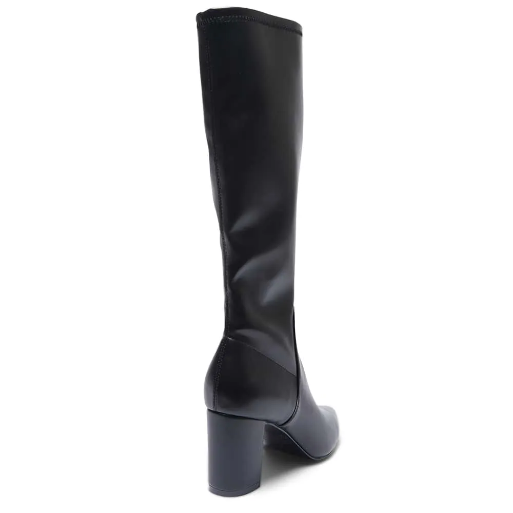 Kendall Boot in Black Smooth