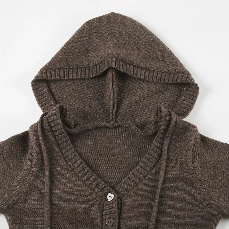 Kylar Brown Hooded Sweater