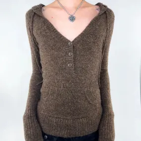 Kylar Brown Hooded Sweater