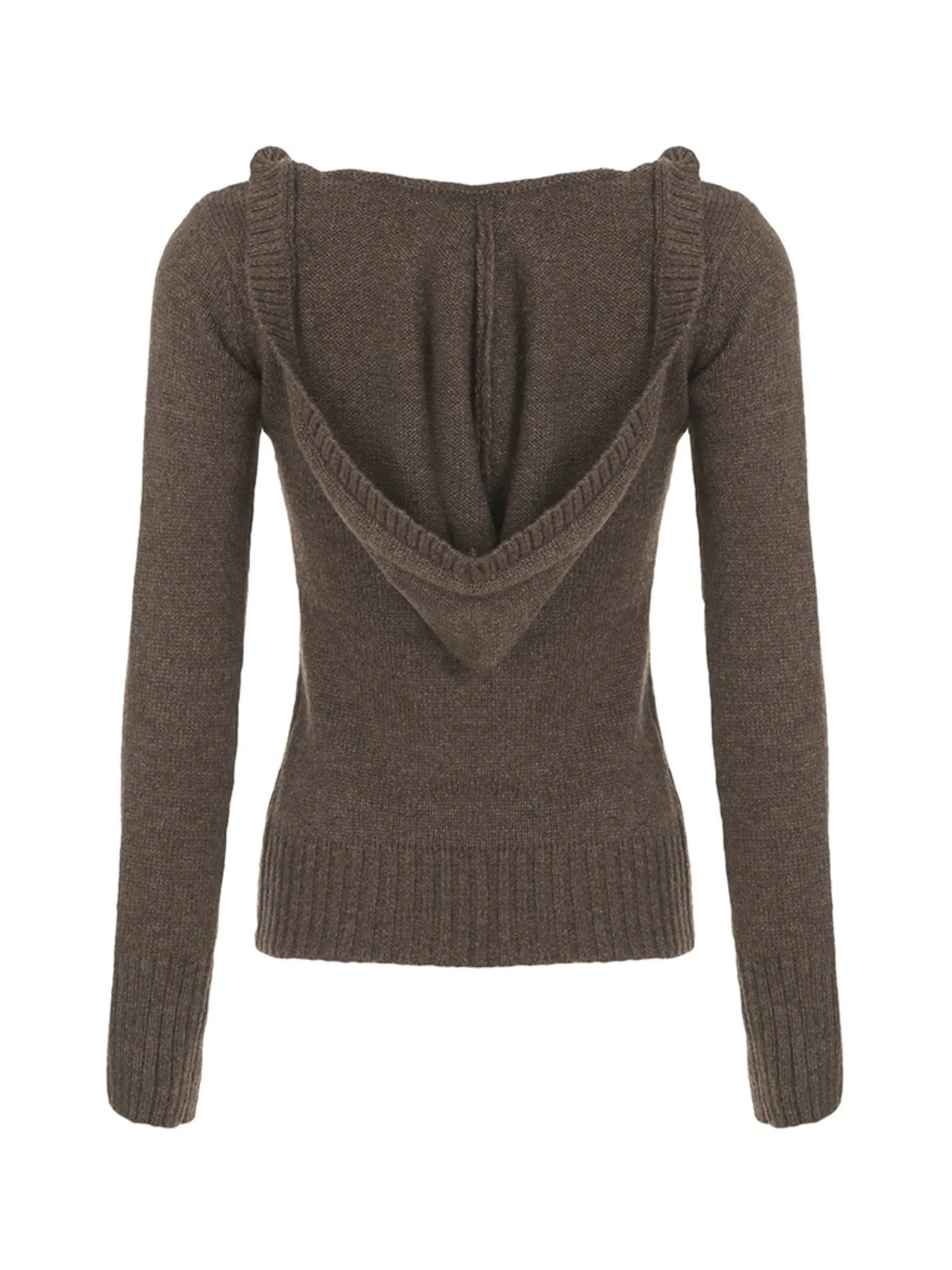 Kylar Brown Hooded Sweater