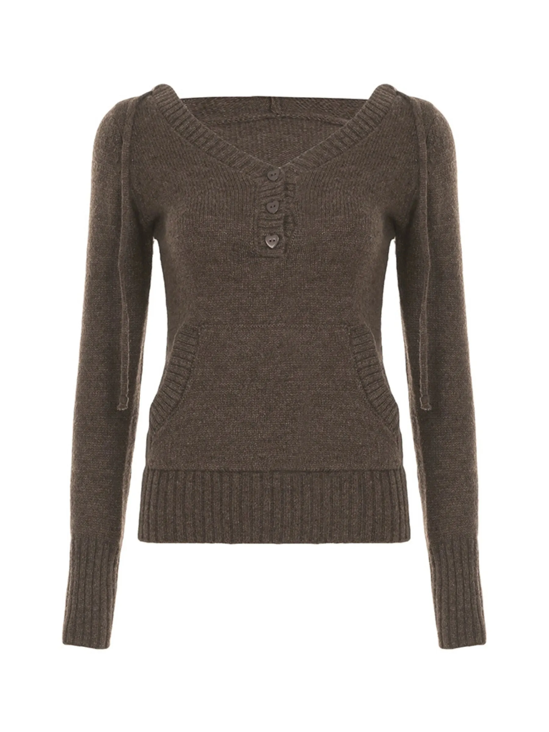 Kylar Brown Hooded Sweater