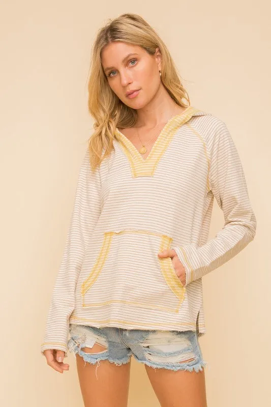 Lemon Stripe Hoodie