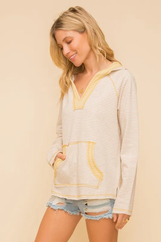 Lemon Stripe Hoodie