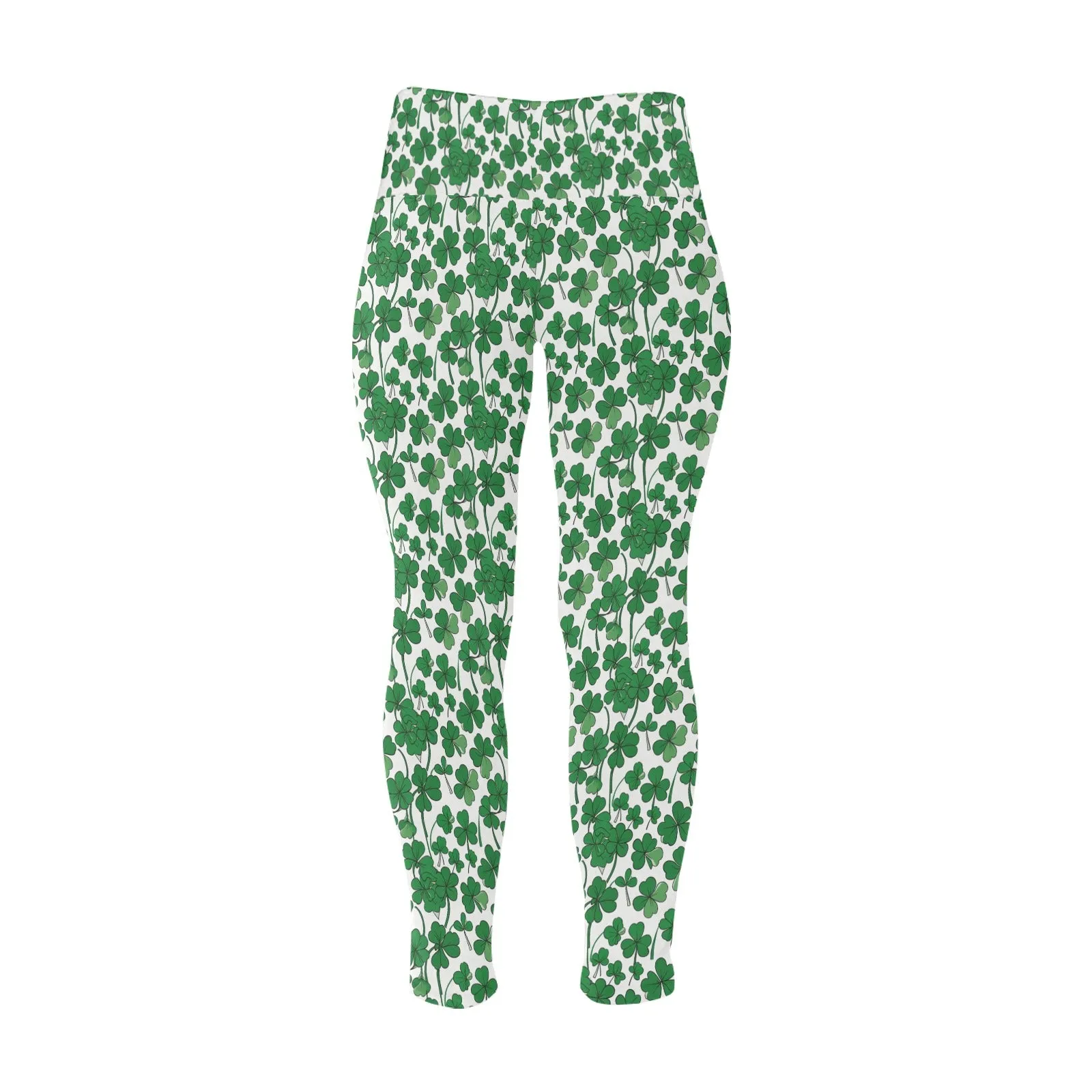 Little Clovers Women's Plus Size High Waited Leggings Women's High Waist Leggings(Plus Size)(ModelL45)