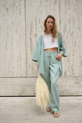 Milena Trousers in Light Sea Green