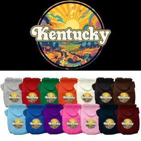 Pet Dog & Cat Screen Printed Hoodie for Small to Medium Pets (Sizes XS-XL), "Kentucky Trippy Peaks"