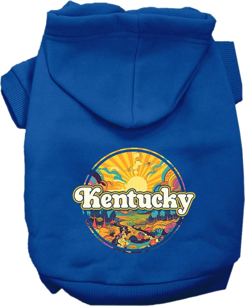 Pet Dog & Cat Screen Printed Hoodie for Small to Medium Pets (Sizes XS-XL), "Kentucky Trippy Peaks"