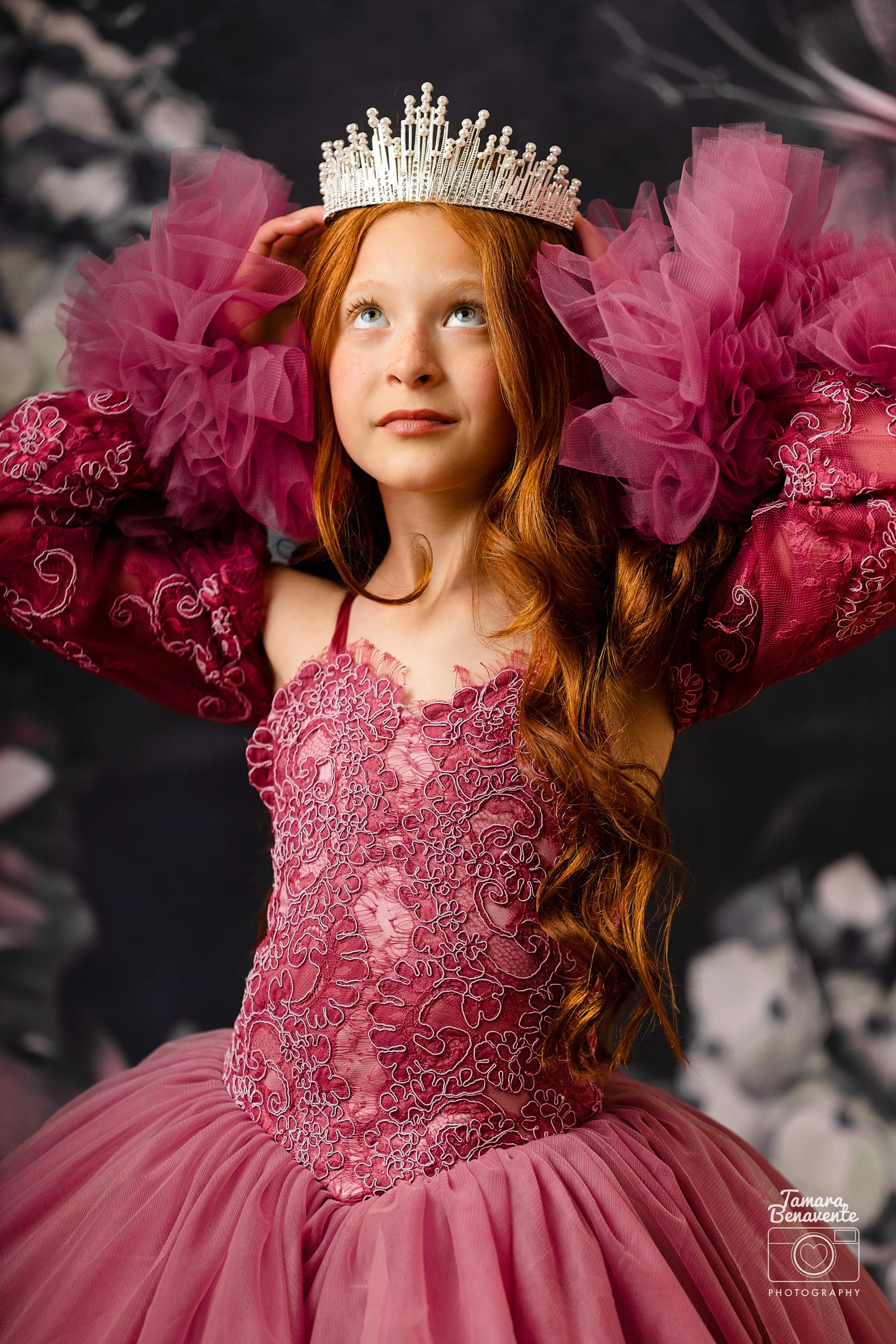 "Whispering Pink " - Floor Length Gown detach lace sleeves - (8 - 11 YEAR)