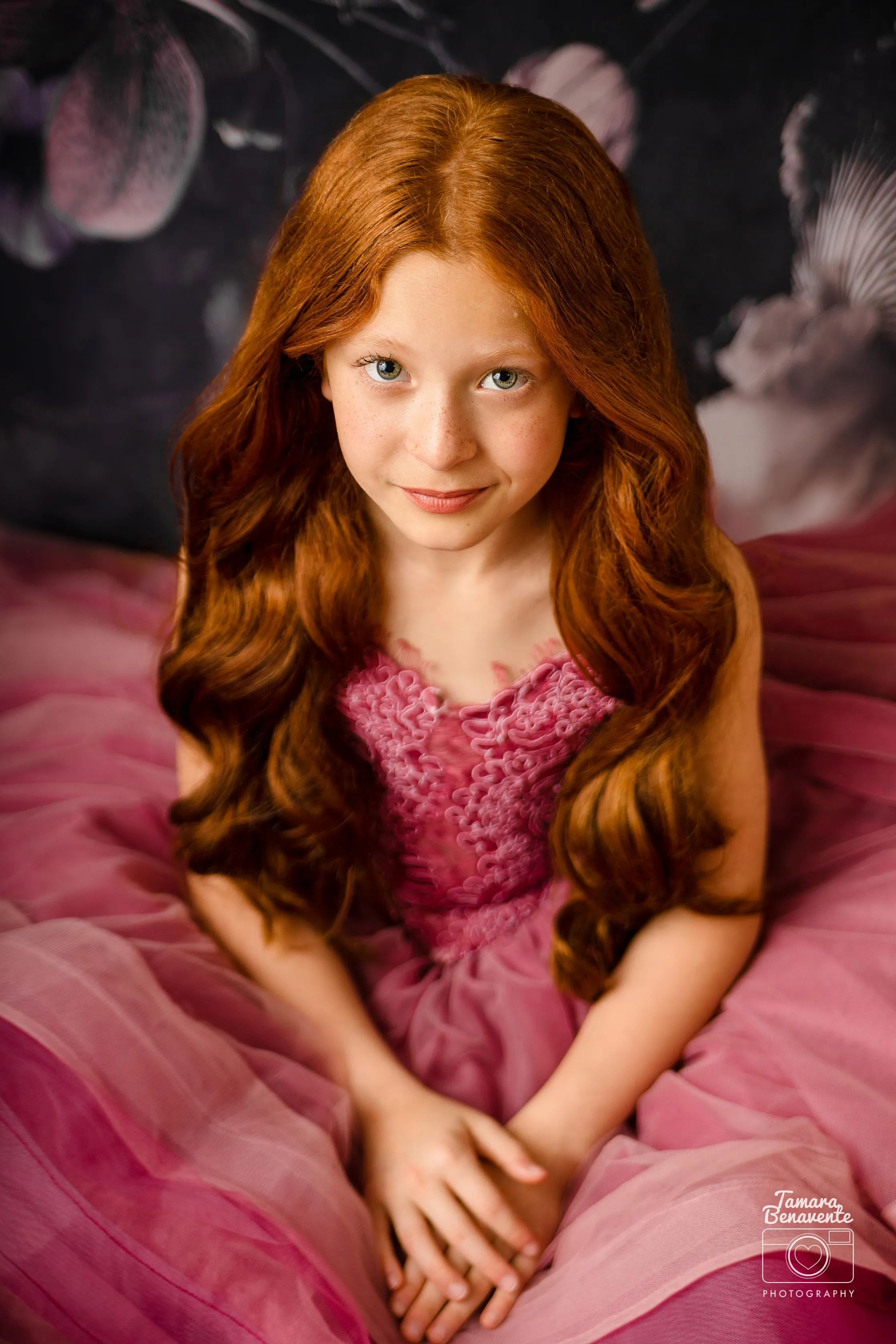 "Whispering Pink " - Floor Length Gown detach lace sleeves - (8 - 11 YEAR)