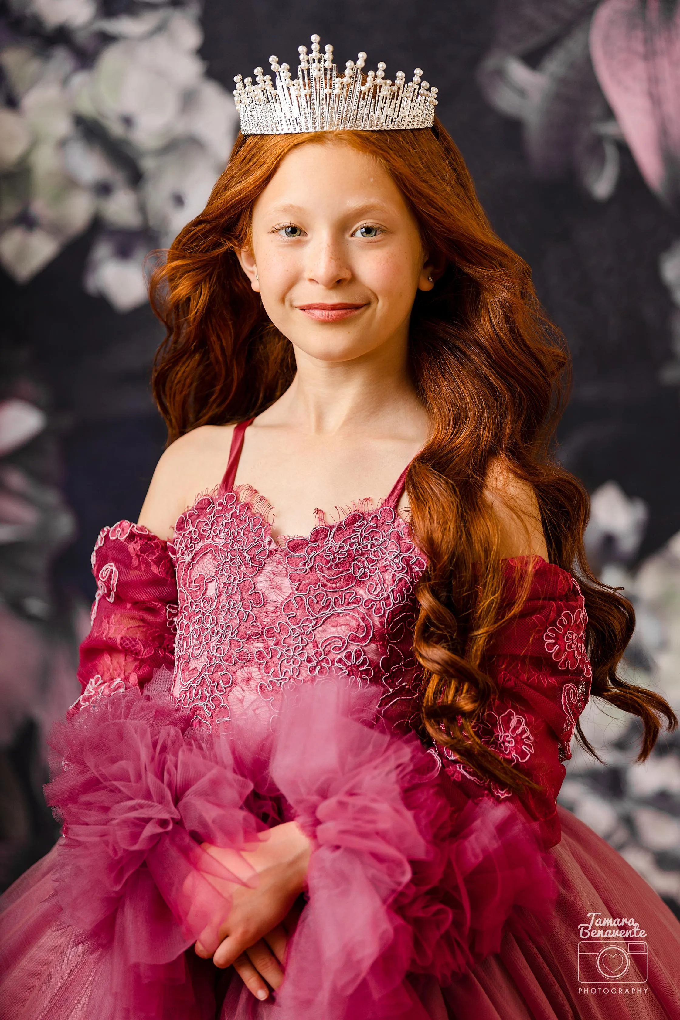 "Whispering Pink " - Floor Length Gown detach lace sleeves - (8 - 11 YEAR)