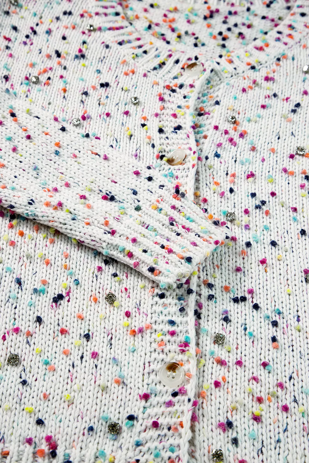 Rhinestone Confetti Sweater Cardigan