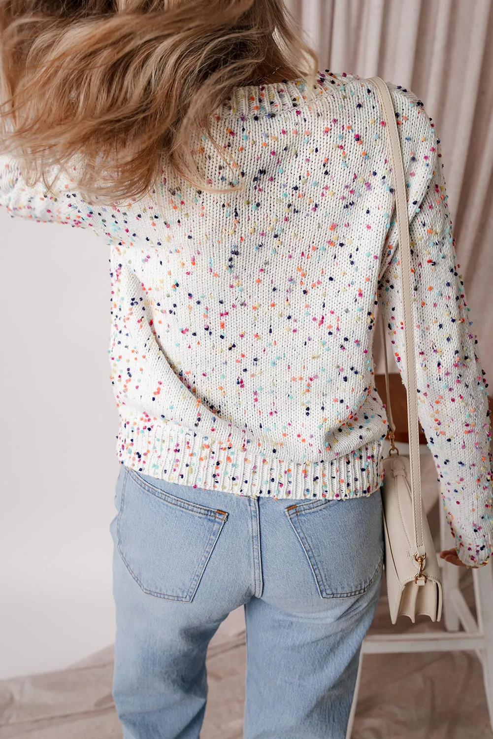 Rhinestone Confetti Sweater Cardigan