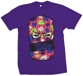 Roses Mask - Purple T-Shirt