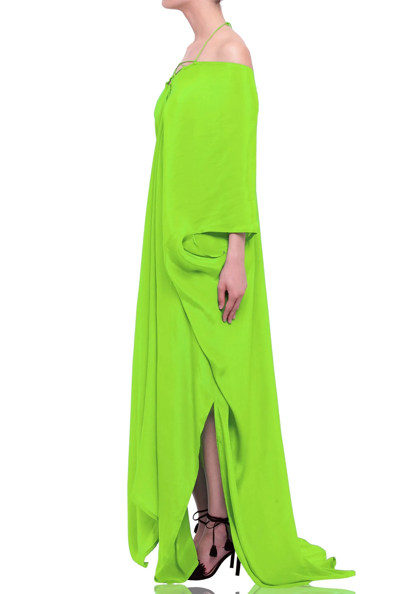 Sharp Green Kaftan Dress