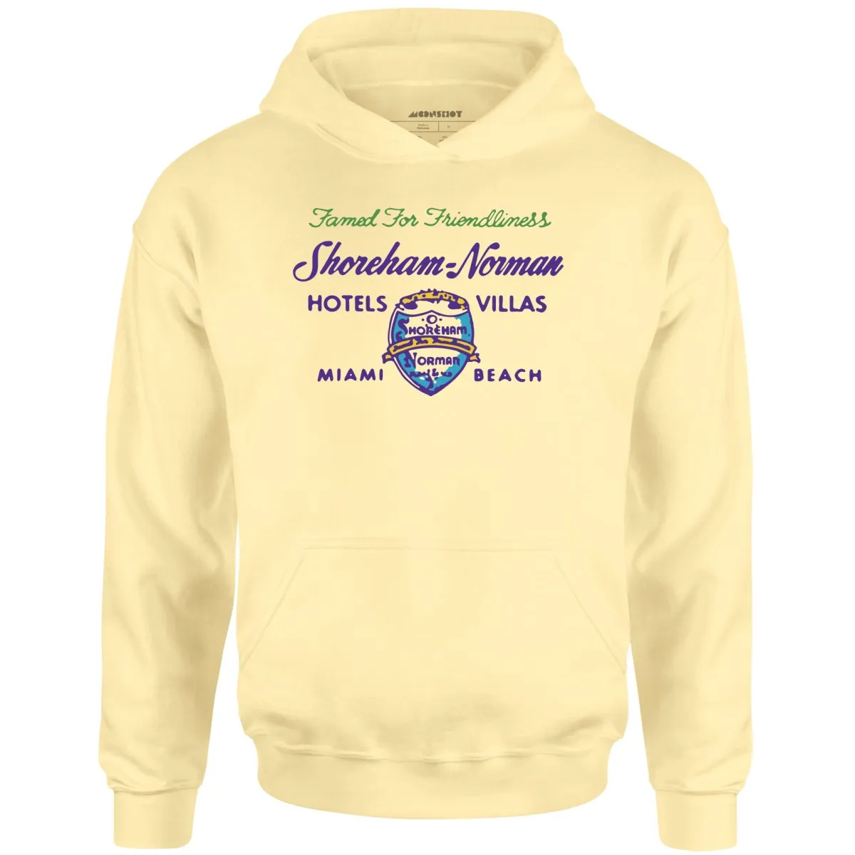 Shoreham Norman Hotels & Villas v2 - Miami, FL - Vintage Hotel - Unisex Hoodie