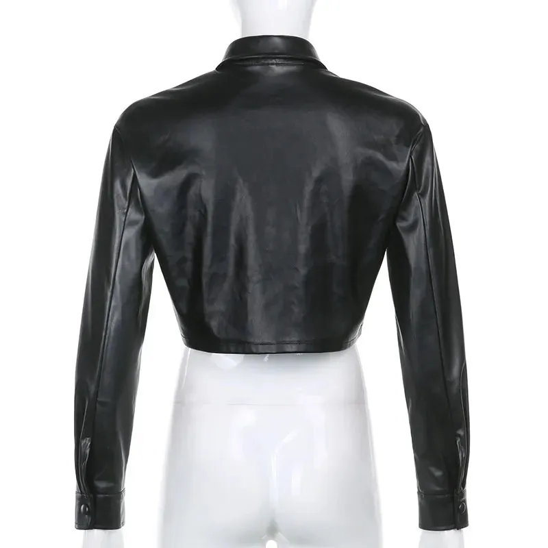 Short PU Leather Jacket