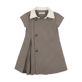 Short Sleeve Double Collar Dress