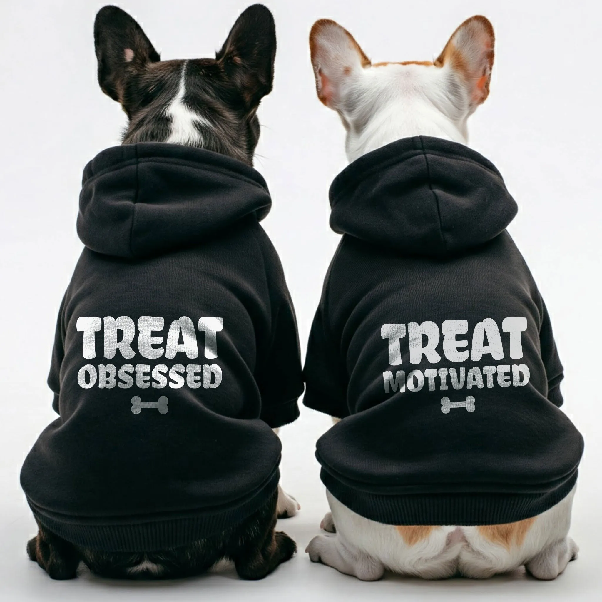 Treat motivated and Treat obsessed - Matching French Bulldog Hoodies – Stylish, Cozy & Personalized!