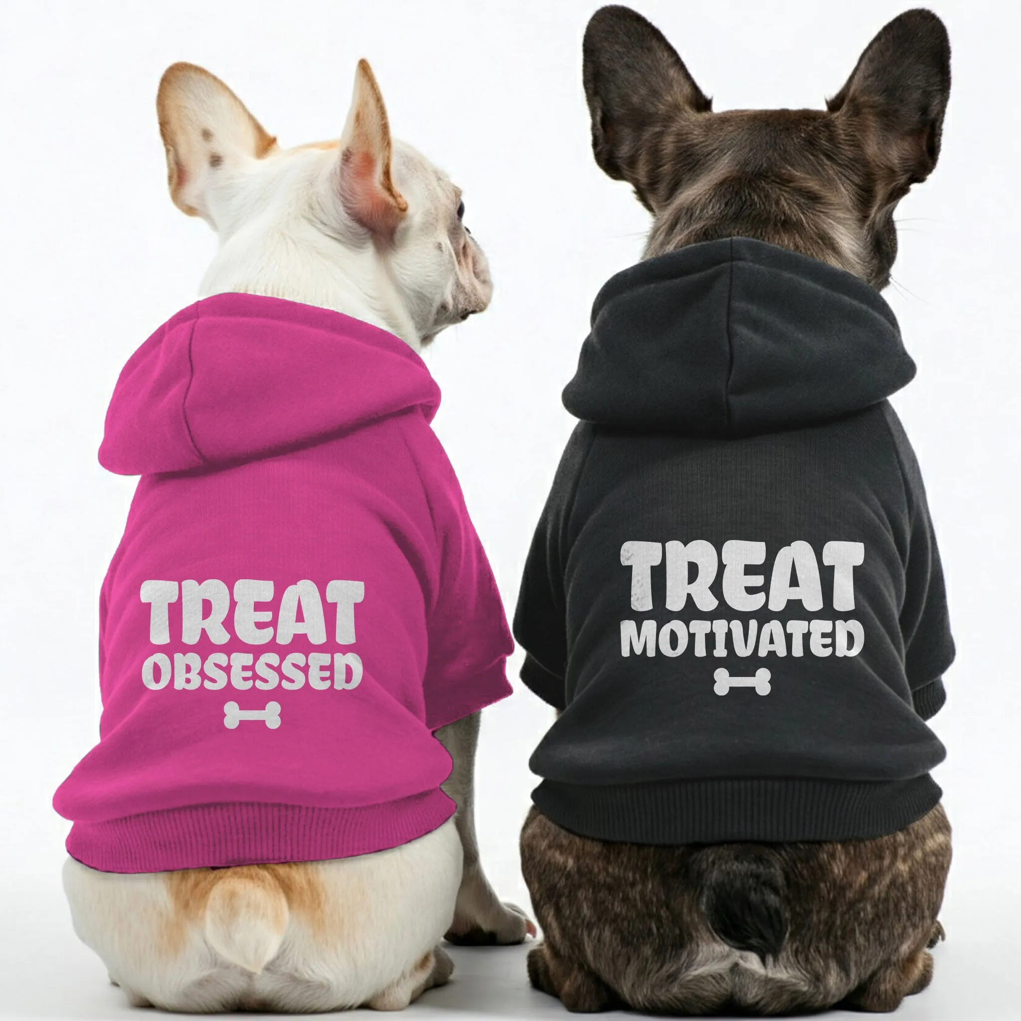 Treat motivated and Treat obsessed - Matching French Bulldog Hoodies – Stylish, Cozy & Personalized!