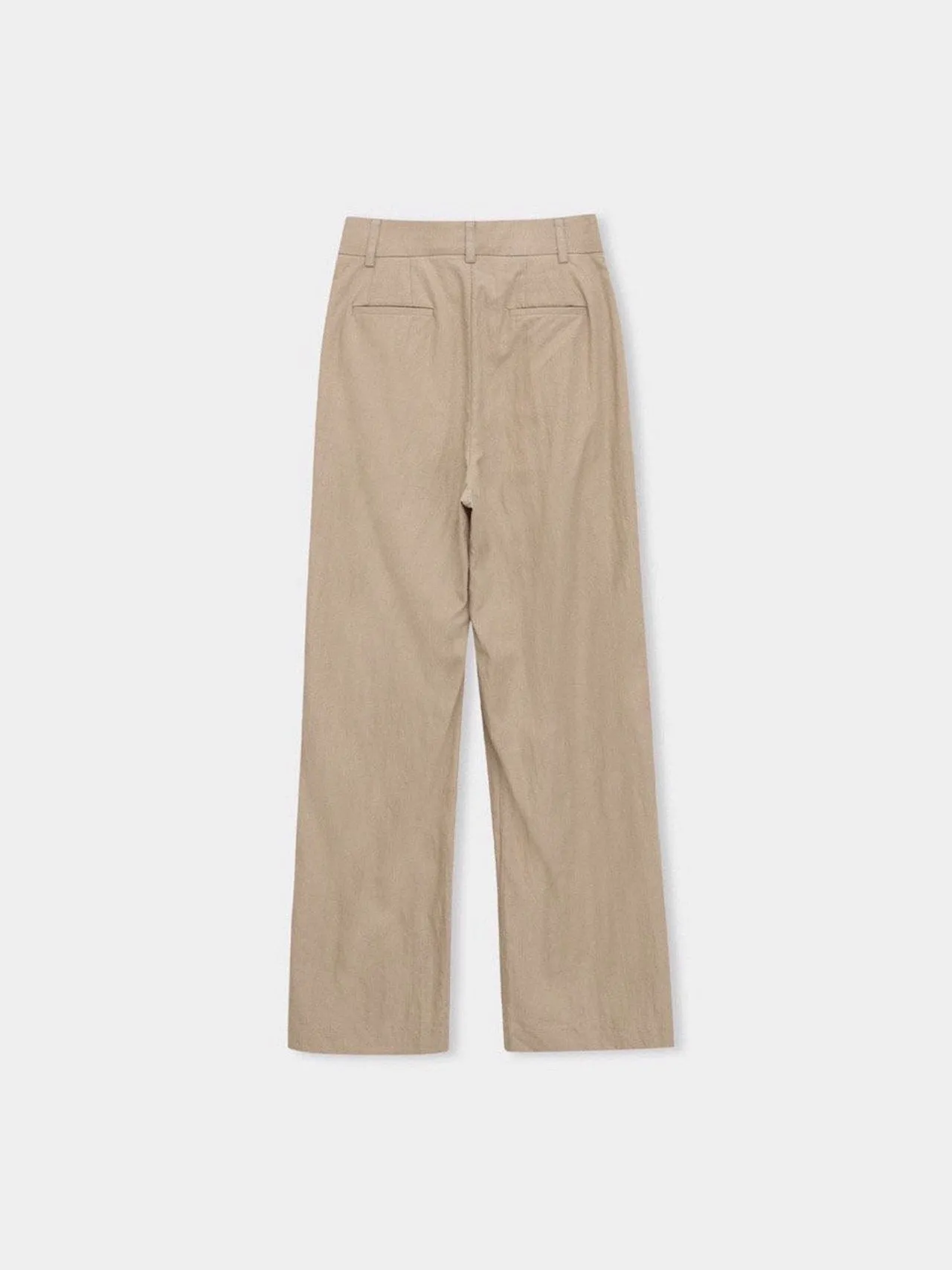 TWO PIN TUCK WIDE TWILL PANTS