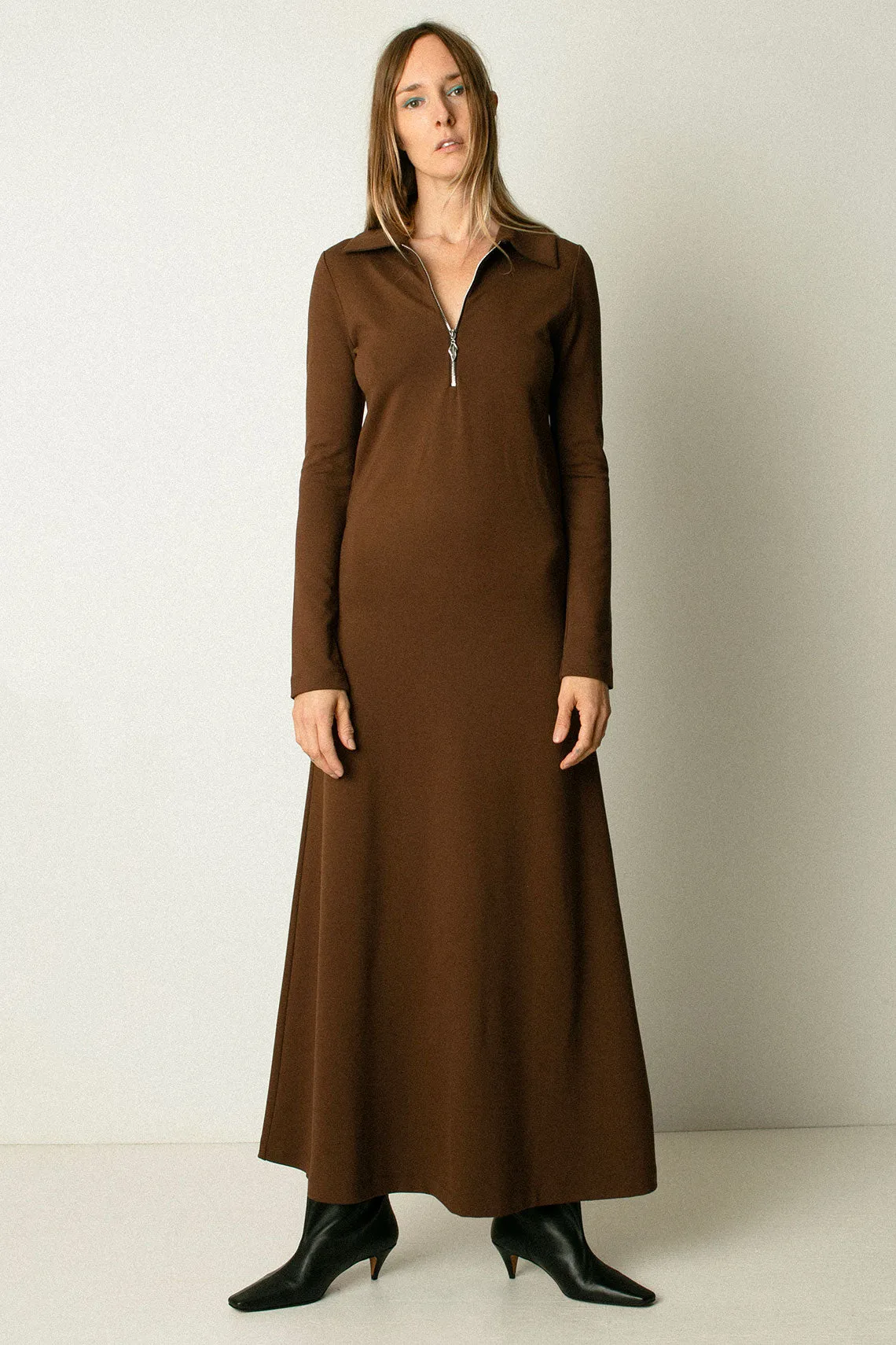 Umber Brown Clemins Dress