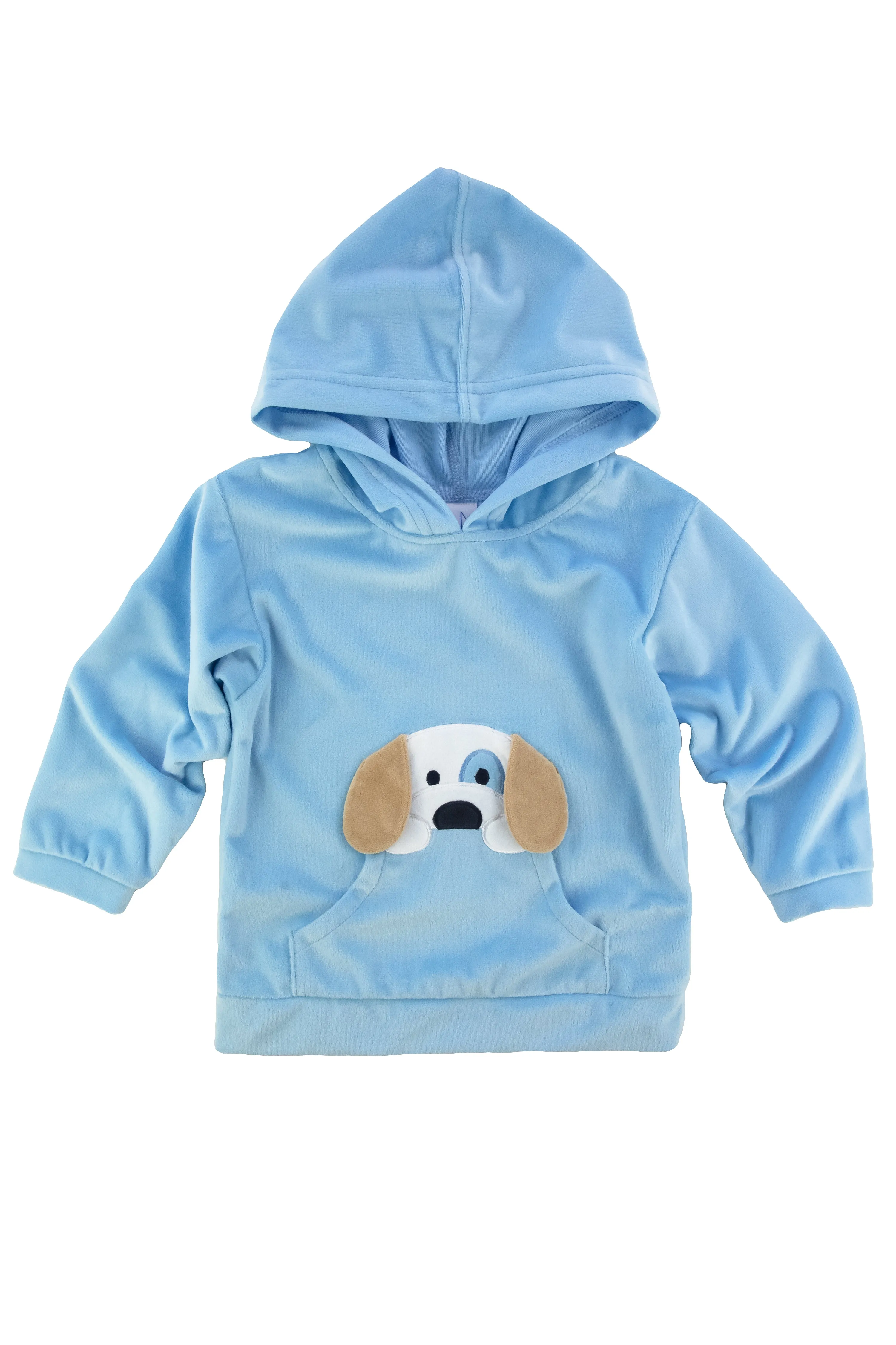 Velour Hoodie With Puppy